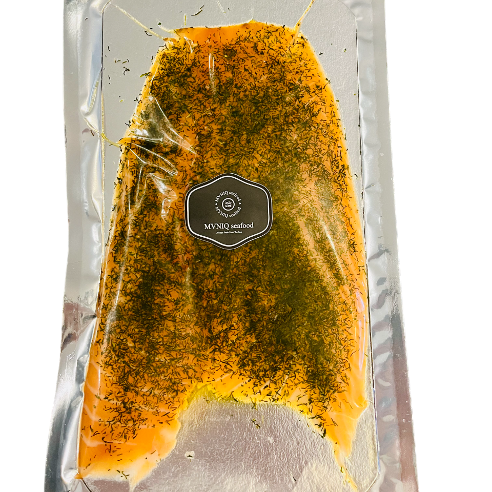Premium schottischer Lachs Balyk-Cuts, gebeitzt im Filet, Balyk-Cut feine Scheiben GRAVLAX, 200g