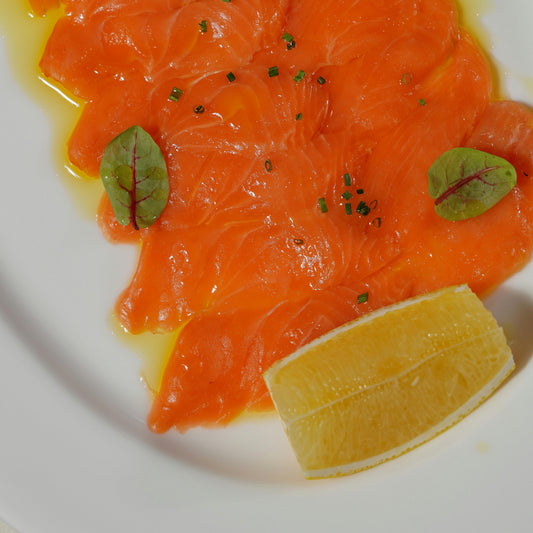 Premium schottischer Lachs Balyk-Cuts, kaltgeräuchert im Filet, Balyk-Cut feine Scheiben NATUR